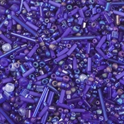 Seed Beads. Mørkeblå variation. 1.5 - 4.5 mm. 1000 stk.